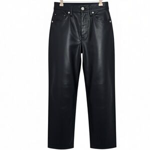 Express Women’s Modern Straight Super High Rise Faux Leather Pants Size 0